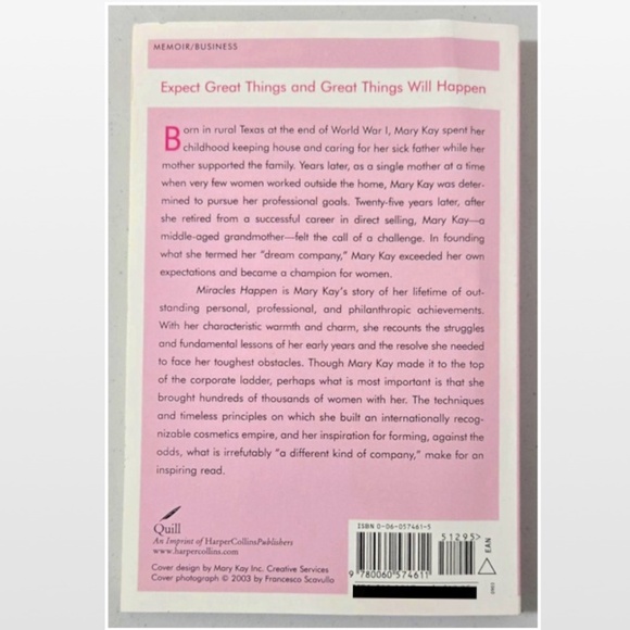 New Book Mary Kay Ash Miracles Happen Paperback 1994 Memoir Business - Picture 7 of 15